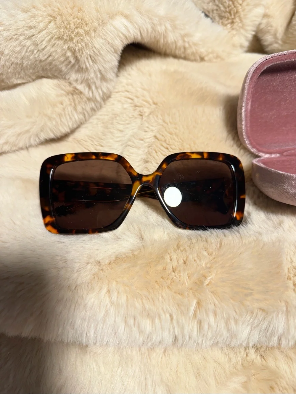 Miu Miu Tortoiseshell Sunglasses with Brown Lenses